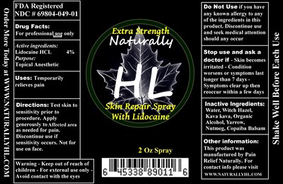 Package Label (2 Oz Spray)